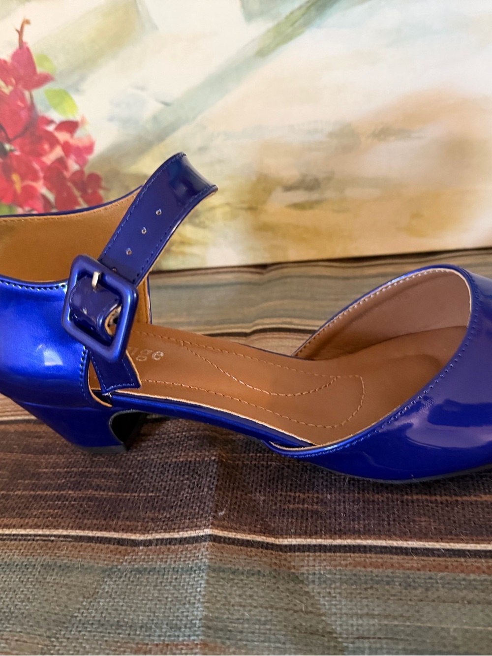 Enelauge Blue Patent Ankle-Strap Sandals size 43 or 11 US - Picture 5 of 11